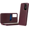 Phonesta Smart Window Book Wallet Case hoesje voor Samsung Galaxy S25 Edge - Bordeaux 2
