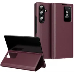 Phonesta Smart Window Book Wallet Case hoesje voor Samsung Galaxy Z Fold 7 - Bordeaux