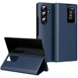 Phonesta Smart Window Book Wallet Case hoesje voor Samsung Galaxy Z Fold 7 - Donkerblauw