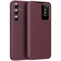 Phonesta Smart Window Book Wallet Case hoesje voor Samsung Galaxy S25 FE - Bordeaux