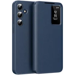 Phonesta Smart Window Book Wallet Case hoesje voor Samsung Galaxy S25 FE - Donkerblauw