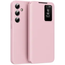 Phonesta Smart Window Book Wallet Case hoesje voor Samsung Galaxy S25 FE - Roze
