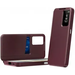 Phonesta Smart Window Book Wallet Case hoesje voor Samsung Galaxy A37 - Bordeaux