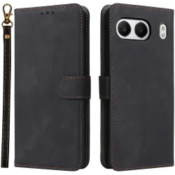 Phonesta Vintage Skin Book Wallet Case hoesje voor OnePlus Nord 4 - Zwart