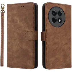 Phonesta Vintage Skin Book Wallet Case hoesje voor OnePlus 13R - Bruin