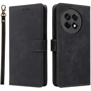 Phonesta Vintage Skin Book Wallet Case hoesje voor OnePlus 13R - Zwart