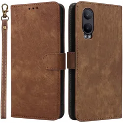 Phonesta Vintage Skin Book Wallet Case hoesje voor OnePlus Nord CE 4 Lite - Bruin