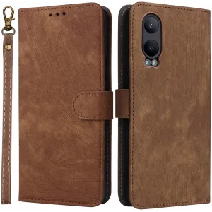 Phonesta Vintage Skin Book Wallet Case hoesje voor OnePlus Nord CE 4 Lite - Bruin