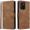 Phonesta Vintage Skin Book Wallet Case hoesje voor HMD Skyline - Bruin