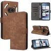 Phonesta Vintage Skin Book Wallet Case hoesje voor Nothing Phone (2a) / (2a) Plus - Bruin 6
