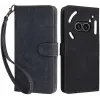 Phonesta Vintage Skin Book Wallet Case hoesje voor Nothing Phone (2a) / (2a) Plus - Zwart