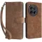 Phonesta Vintage Skin Book Wallet Case hoesje voor OnePlus 12 - Bruin
