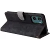 Phonesta Vintage Skin Book Wallet Case hoesje voor Motorola Moto G05 / Moto E15 - Zwart 4