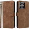 Phonesta Vintage Skin Book Wallet Case hoesje voor Motorola Moto G17/G17 Power/G15/G15 Power - Bruin