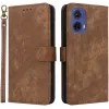 Phonesta Vintage Skin Book Wallet Case hoesje voor Motorola Moto G85 - Bruin