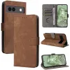 Phonesta Vintage Skin Book Wallet Case hoesje voor Google Pixel 8a - Bruin 5