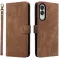 Phonesta Vintage Skin Book Wallet Case hoesje voor Samsung Galaxy S25 Edge - Bruin
