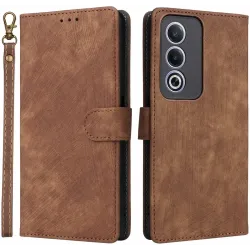 Phonesta Vintage Skin Book Wallet Case hoesje voor Oppo A80 - Bruin