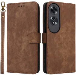 Phonesta Vintage Skin Book Wallet Case hoesje voor Oppo A60 4G - Bruin