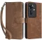 Phonesta Vintage Skin Book Wallet Case hoesje voor Oppo Reno11 F 5G - Bruin