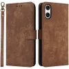 Phonesta Vintage Skin Book Wallet Case hoesje voor Sony Xperia 10 VI - Bruin