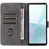 Phonesta Vintage Skin Book Wallet Case hoesje voor Sony Xperia 10 VI - Bruin 2