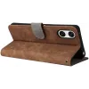 Phonesta Vintage Skin Book Wallet Case hoesje voor Sony Xperia 10 VI - Bruin 4