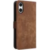Phonesta Vintage Skin Book Wallet Case hoesje voor Sony Xperia 10 VI - Bruin 8