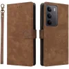Phonesta Vintage Skin Book Wallet Case hoesje voor Realme 14x / C75 - Bruin