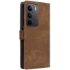 Phonesta Vintage Skin Book Wallet Case hoesje voor Realme 14x / C75 - Bruin 7