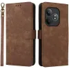 Phonesta Vintage Skin Book Wallet Case hoesje voor Realme GT 6 - Bruin