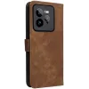Phonesta Vintage Skin Book Wallet Case hoesje voor Realme GT 7 Pro - Bruin 8