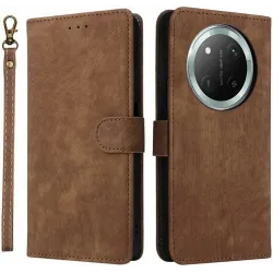 Phonesta Vintage Skin Book Wallet Case hoesje voor HONOR Magic7 Lite - Bruin
