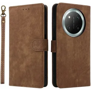 Phonesta Vintage Skin Book Wallet Case hoesje voor HONOR Magic7 Lite - Bruin