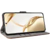 Phonesta Vintage Skin Book Wallet Case hoesje voor HONOR 200 - Bruin 3