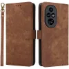 Phonesta Vintage Skin Book Wallet Case hoesje voor HONOR 200 Pro - Bruin