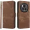 Phonesta Vintage Skin Book Wallet Case hoesje voor HONOR Magic6 Pro - Bruin