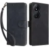 Phonesta Vintage Skin Book Wallet Case hoesje voor HONOR 90 Smart/X7b - Zwart