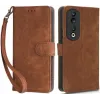 Phonesta Vintage Skin Book Wallet Case hoesje voor HONOR 90 - Bruin
