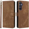 Phonesta Vintage Skin Book Wallet Case hoesje voor Samsung Galaxy A16 - Bruin