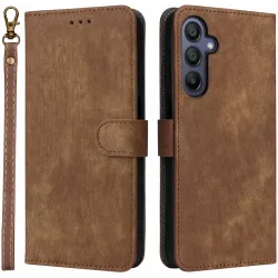 Phonesta Vintage Skin Book Wallet Case hoesje voor Samsung Galaxy A16 - Bruin