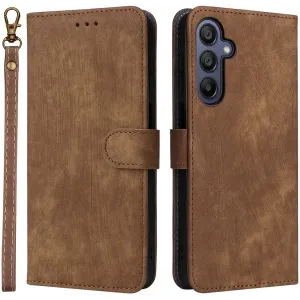 Phonesta Vintage Skin Book Wallet Case hoesje voor Samsung Galaxy A16 - Bruin