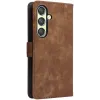 Phonesta Vintage Skin Book Wallet Case hoesje voor Samsung Galaxy S25 - Bruin 7