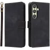 Phonesta Vintage Skin Book Wallet Case hoesje voor Samsung Galaxy S25 - Zwart