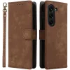 Phonesta Vintage Skin Book Wallet Case hoesje voor Samsung Galaxy Z Fold 6 - Bruin