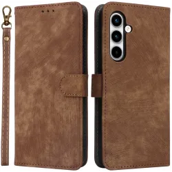 Phonesta Vintage Skin Book Wallet Case hoesje voor Samsung Galaxy A35 - Bruin