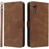 Phonesta Vintage Skin Book Wallet Case hoesje voor Samsung Galaxy Xcover 7 - Bruin