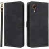 Phonesta Vintage Skin Book Wallet Case hoesje voor Samsung Galaxy Xcover 7 - Zwart
