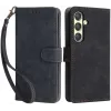 Phonesta Vintage Skin Book Wallet Case hoesje voor Samsung Galaxy S24 - Zwart