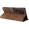 Phonesta Vintage Skin Book Wallet Case hoesje voor Samsung Galaxy S24 Ultra - Bruin 5